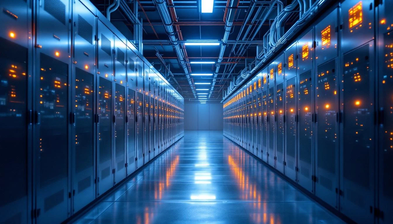 AI 데이터센터 배전실 — LS ELECTRIC 스위치기어·UPS·차단기가 공급되는 공간