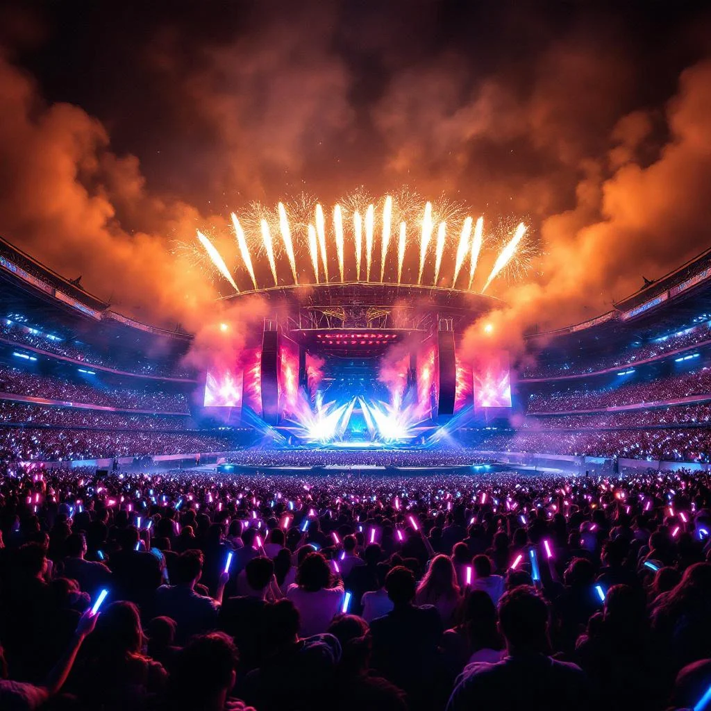 대형 K-pop 콘서트 — 2025년 공연 관객 1,500만명+