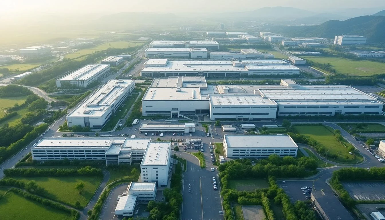 인천 송도 삼성바이오로직스 공장 전경 — 4공장까지 총 62만 리터 배양 용량을 갖춘 세계 최대 단일 바이오 생산 단지