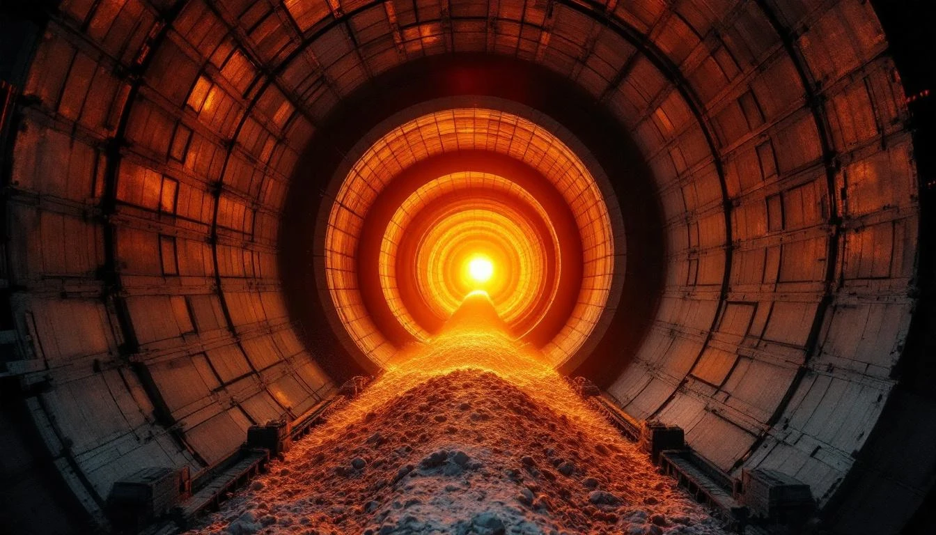 시멘트 회전 가마 (rotary kiln) — 자본집약 가동률의 핵심 설비