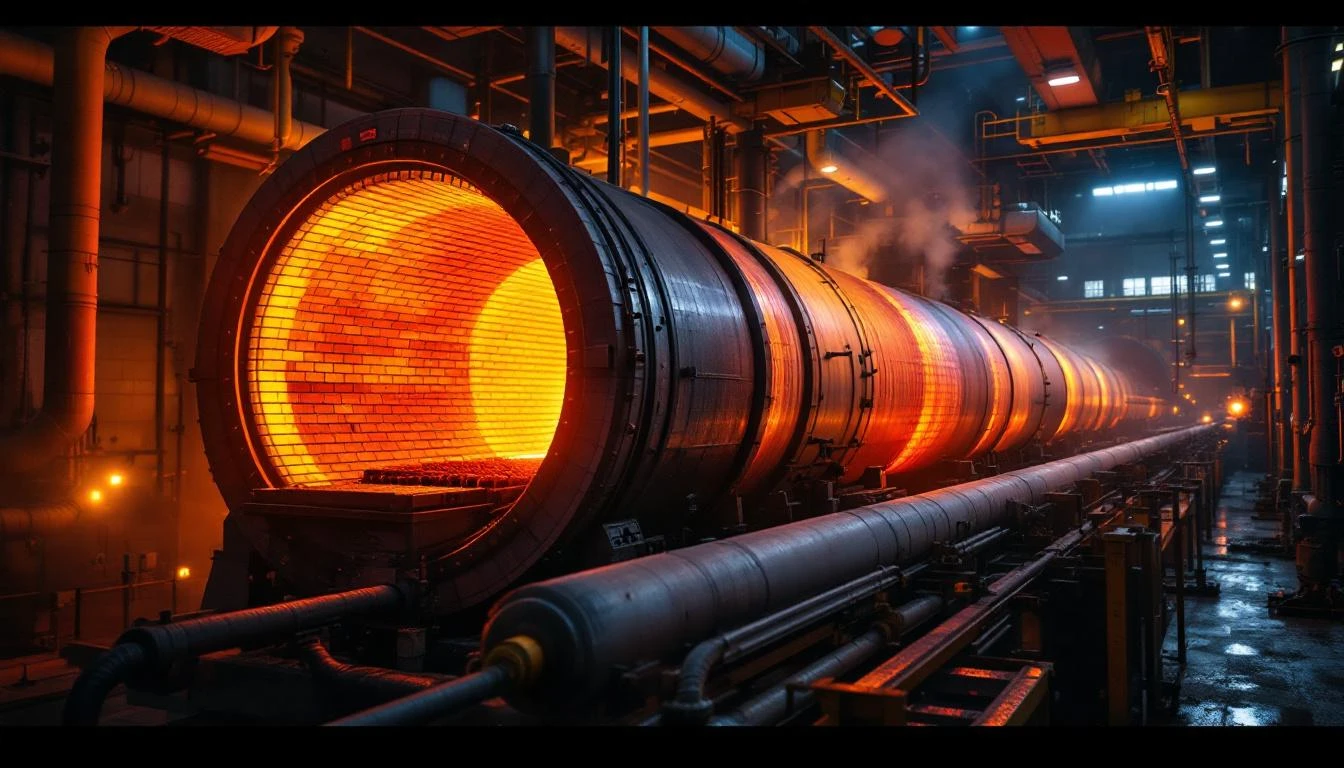 850°C 회전 소성로 (rotary calciner) — 양극재 자본집약 공정의 핵심