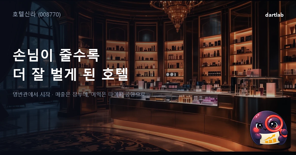 호텔신라 (008770) — 손님이 줄수록 더 잘 벌게 된 호텔의 역설
