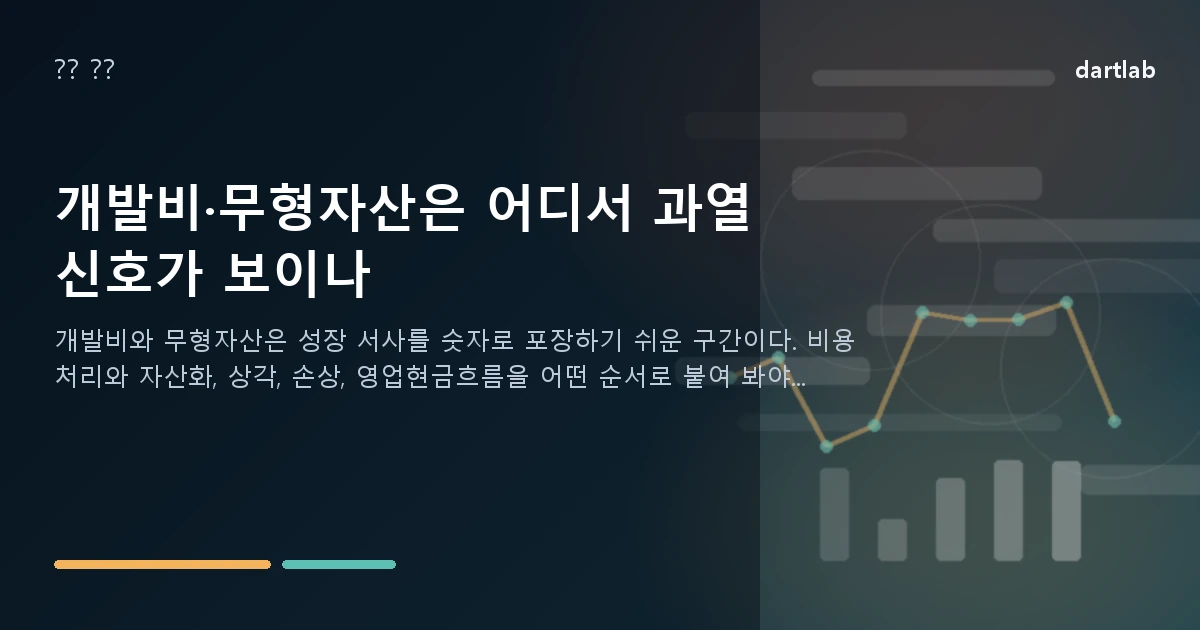 개발비·무형자산은 어디서 과열 신호가 보이나