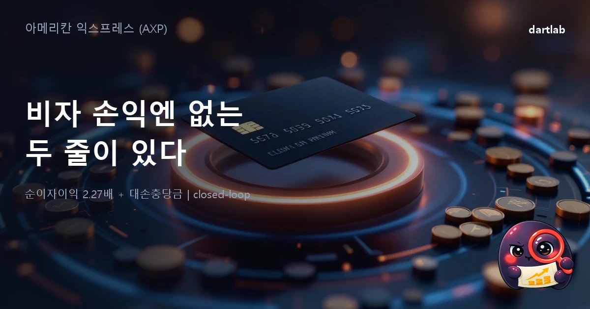 아메리칸 익스프레스 (AXP) — 비자 손익엔 없는 두 줄이, 여기엔 있다