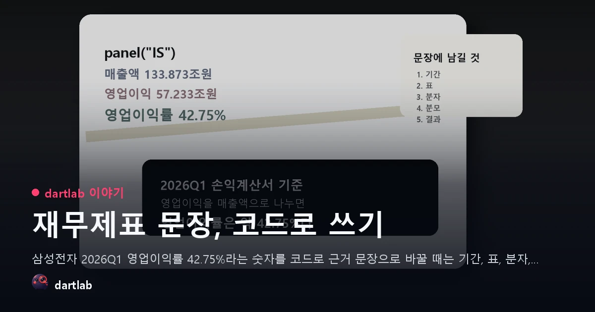 재무제표 문장, 코드로 쓰기